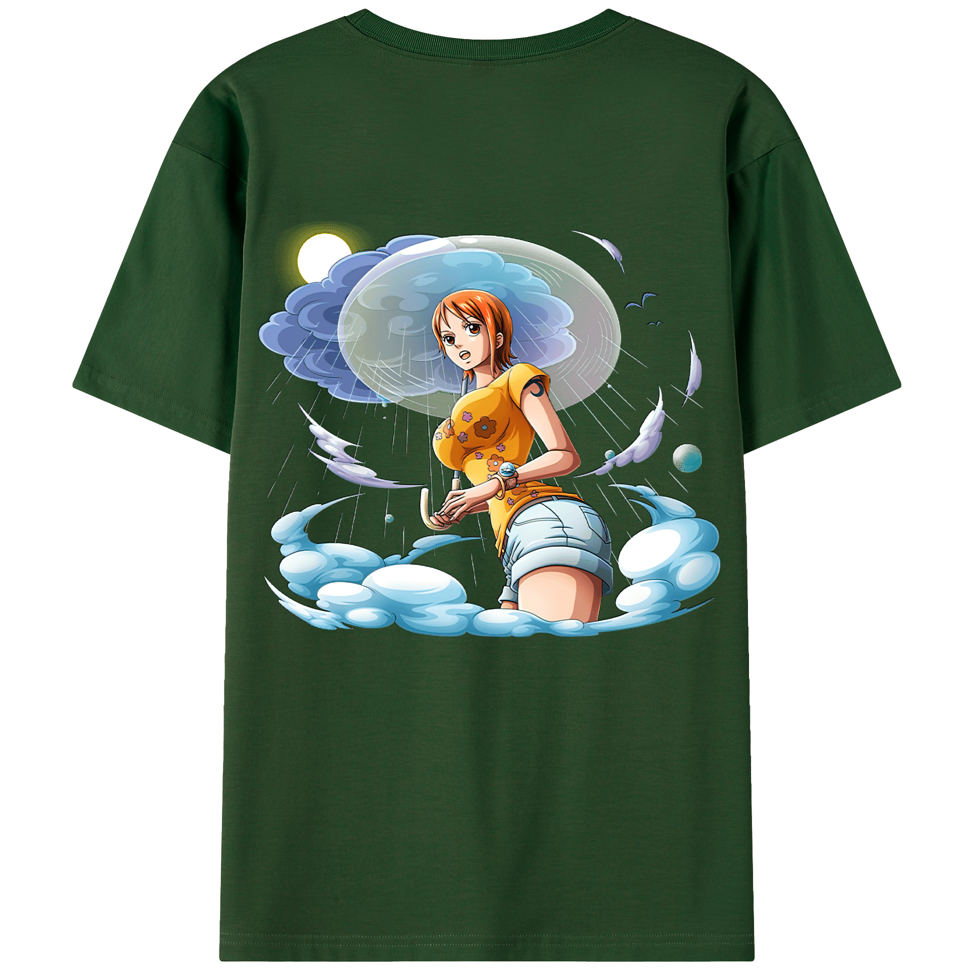 ワンピース ナミ ONE PIECE Nami 綿100％半袖Tシャツ（背面プリント）